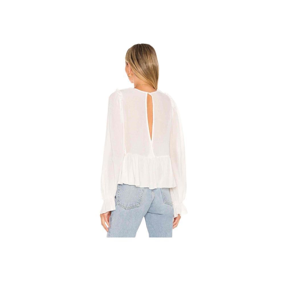 Free People White Ruffled Blouse - Picture 5 of 5